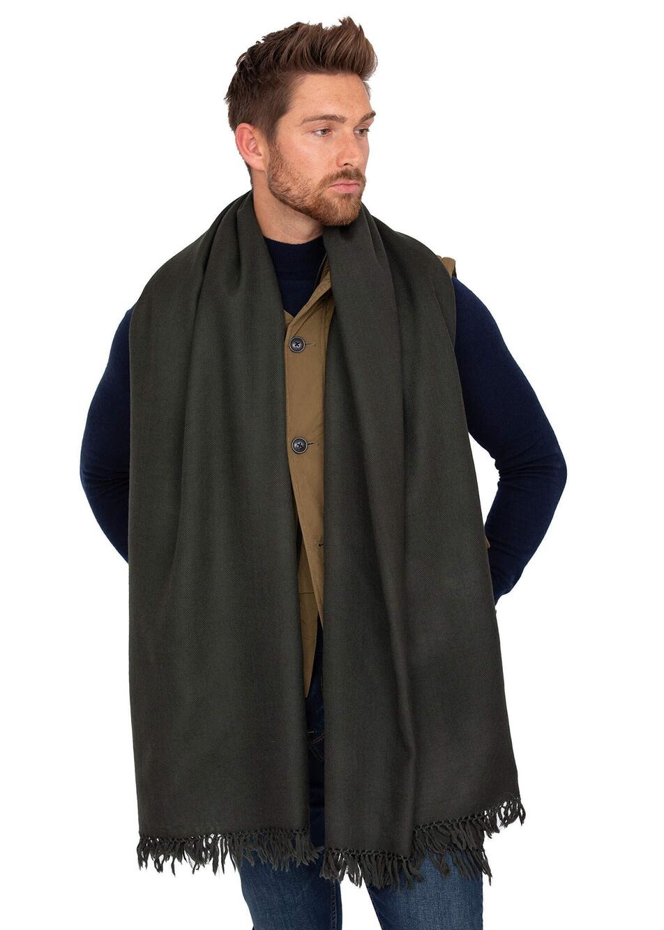 6544 Scarf in Cold Weather - Winter Travel Blanket Wrap - Large Blanket